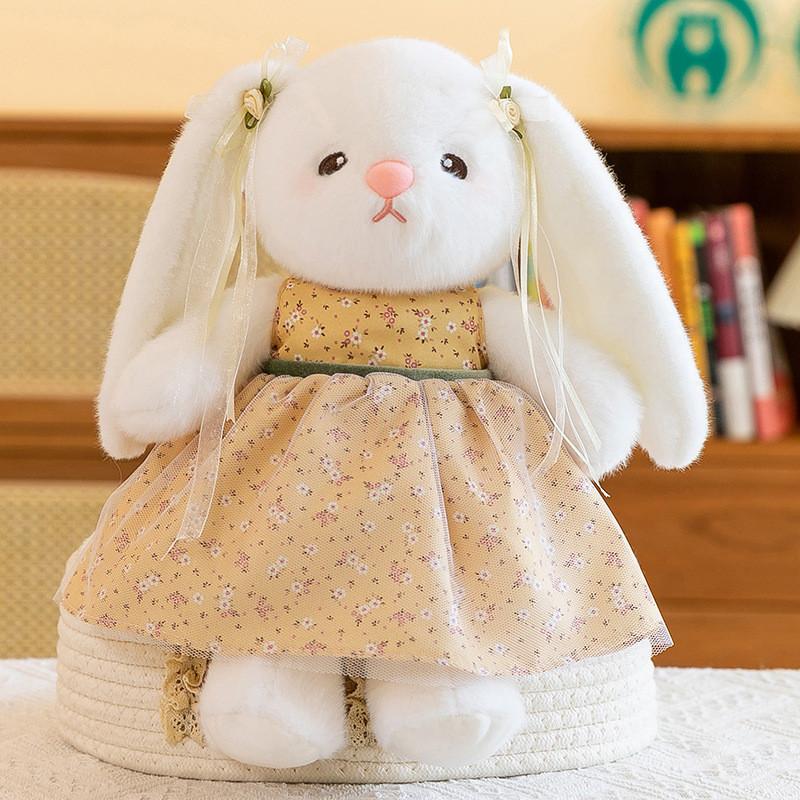 Плюшевая игрушка-кролик в китайском стиле из мягкой коротковорсовой ткани для детей и коллекционеров