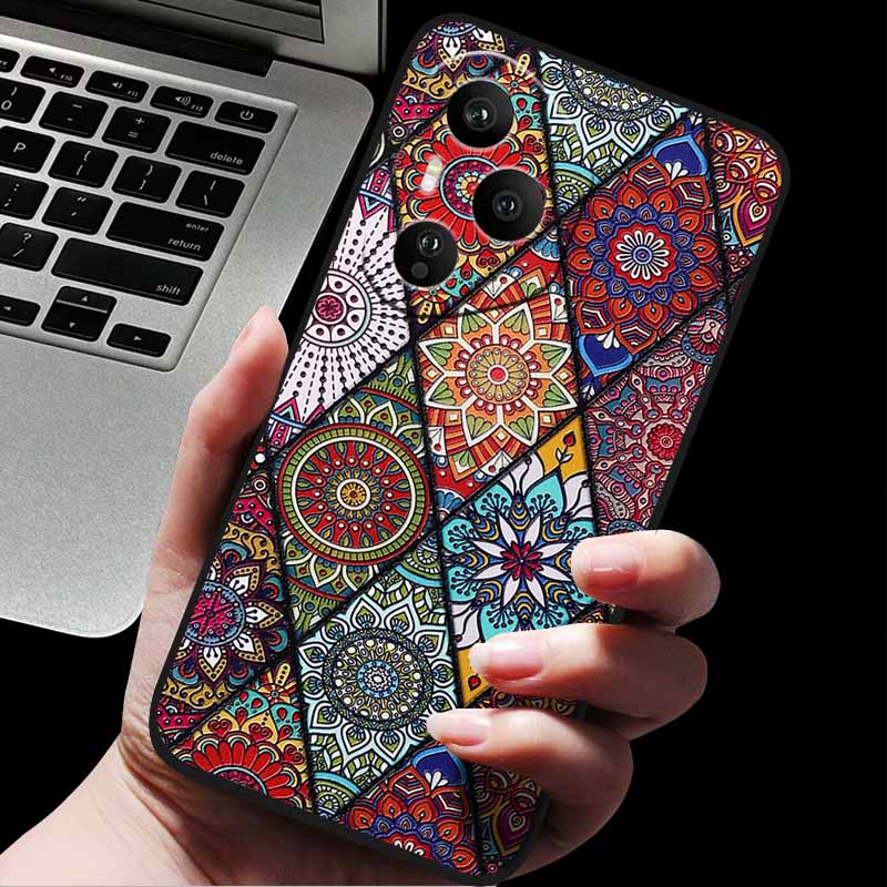 Рельефный чехол для Honor 400 / 400 Pro / 400 Lite 3D Рельефный тисненый Ретро Силиконовая задняя крышка для Honor 400 Pro 400 5G Мягкий тисненый