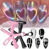 Love Heart Pattern Nail Magnet 6in1 Cat Eye Effect Side Light Half Moon Daisy Flower French Nail UV Attraction Magnets Manicure