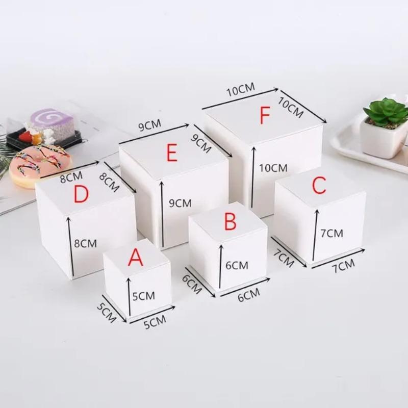10 шт. Коробка из крафт-бумаги DIY Квадратные картонные подарочные упаковочные коробки