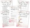 Inkdotpot Bridal Shower Games Set of 5 (Activities for 50 Guests) Lingerie Shower Theme Fun Bachelorette Party Games Set Bundle