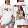 Футболка Rosalia Lux Tour Винтажный Графический Принт Хлопковая Футболка Футболка Rosalia Ретро Подарок для Фанатов Женская и Мужская Футболки Топы