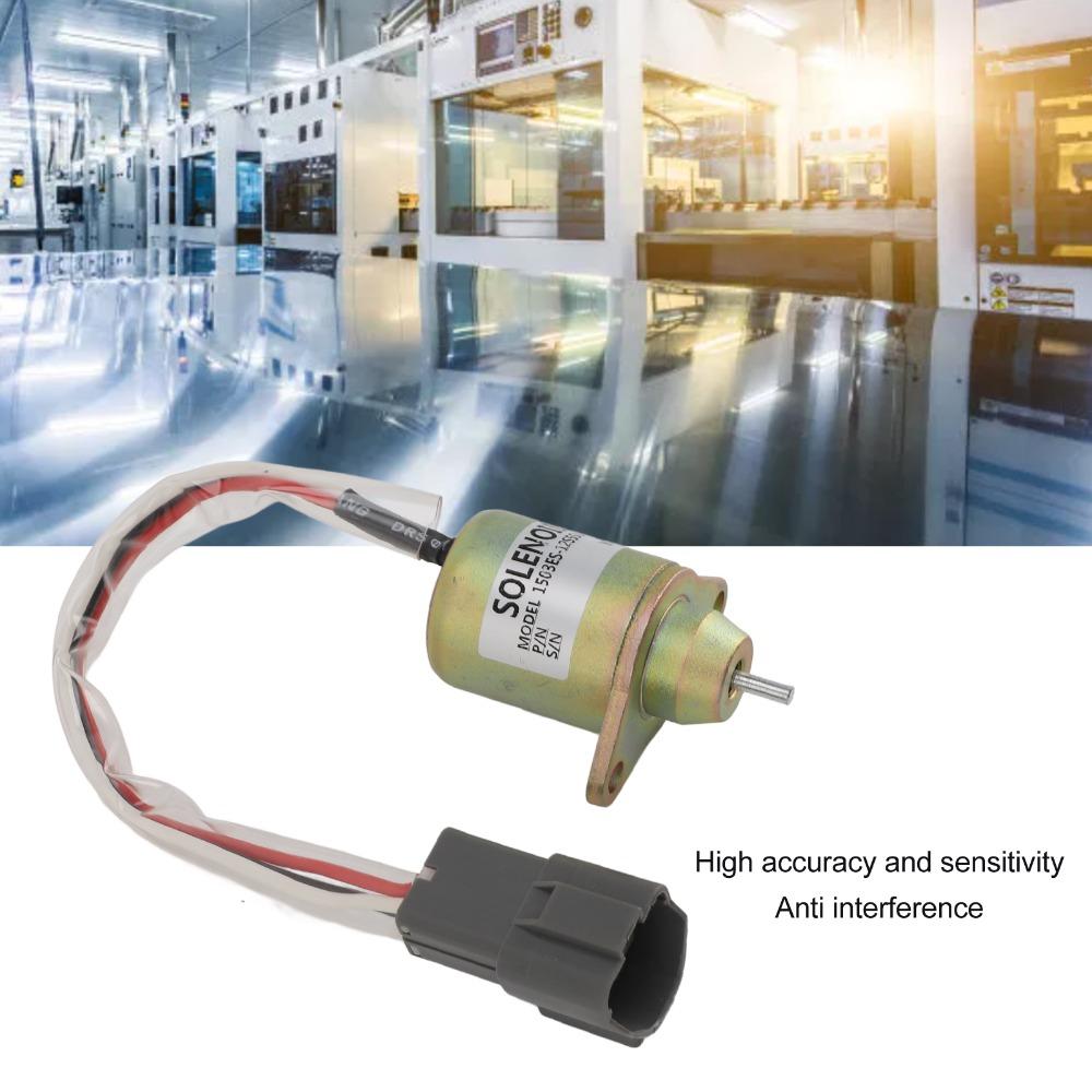 Gold Fuel Shut Off Solenoid Iron Shutdown Solenoid Valve Durable Engine Stop Solenoid