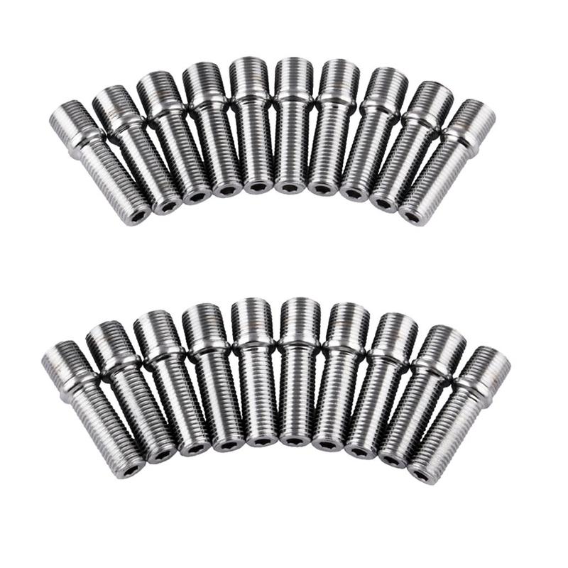 Wheels Studs Conversion Kit M14x1.5 to M12x1.5 Long Lug Bolts Screw Adapter for Car Alloy Wheel Repair and Maintenance