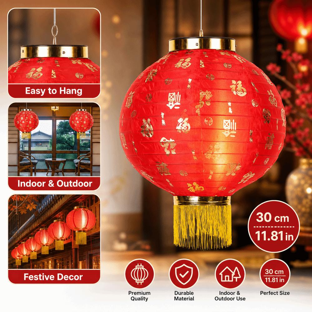 Round Shape Chinese Lantern Red Hanging Lantern for Wedding Party Decorations