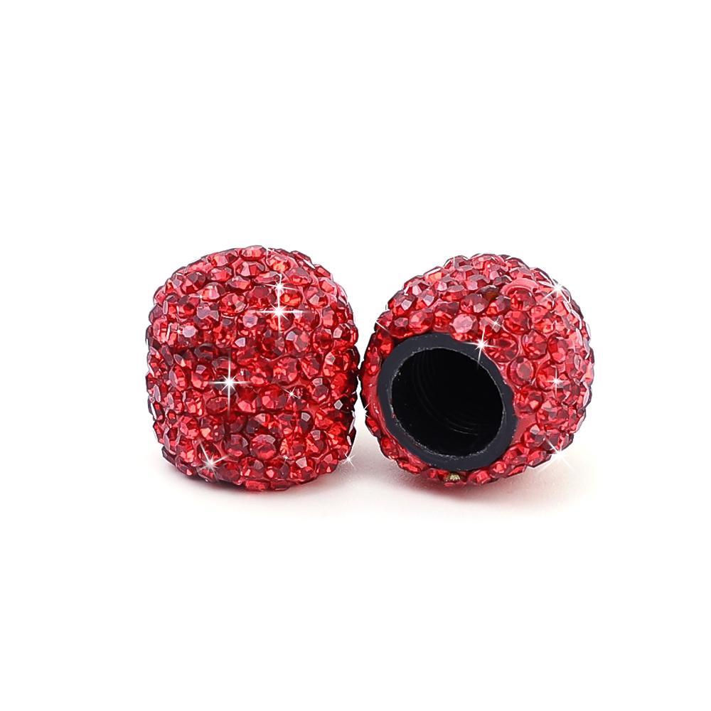 Tire Rhinestone Decor Valve Caps Diamond Bling Bling Shiny Wheel Valve Dustproof Cover Car Motorcycle Tyre Accessories Valve Stems 1