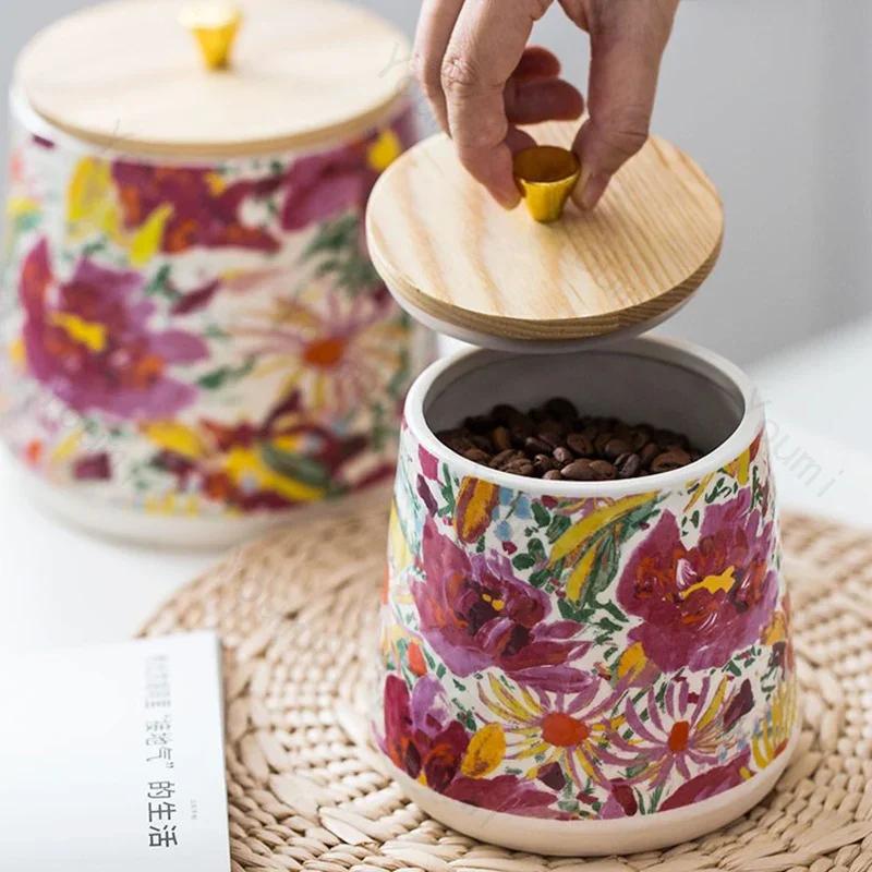 Банка для хранения цветной масляной живописи, креативная банка для хранения на кухне, круглая, для гостиной, украшение стола, изысканные подарки