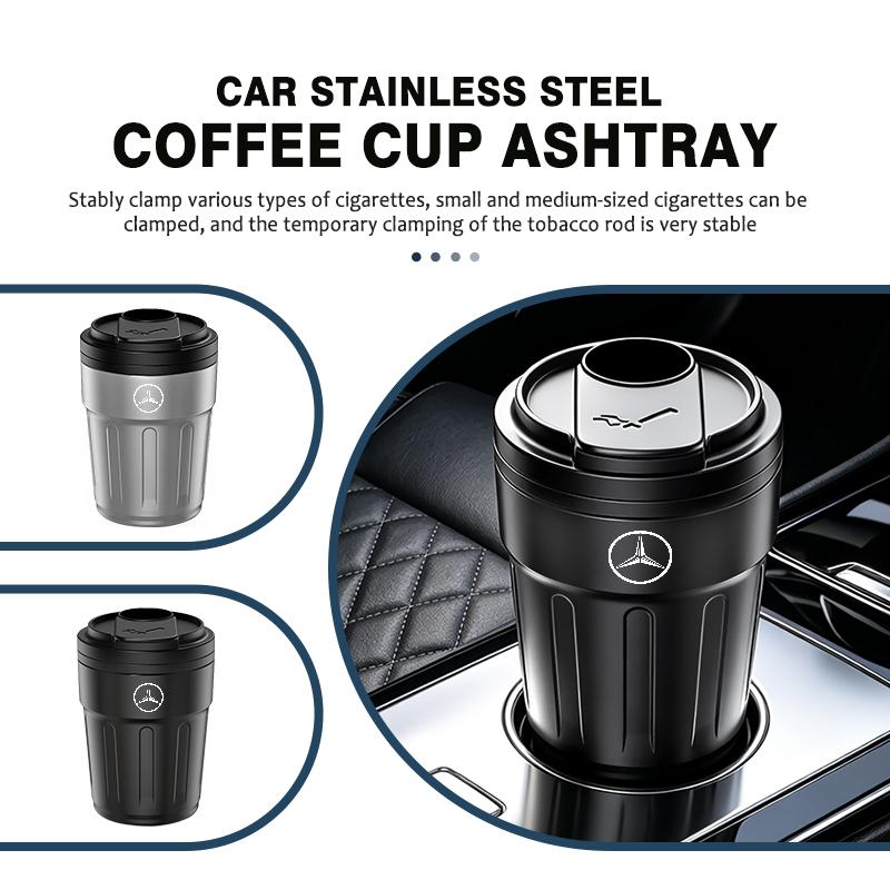 AAVT1 Car Mounted Coffee Cup Style Ashtray Auto Interior Accessories For Benz AMG Exclusive A C E R V Class CLA CLS C180 C200 W204