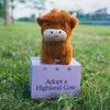 Simulation Highland Cow Soft Highland Cow Fluffy Cow Animal Brown Highland Cow Stuffed Animal Plush Toy Cartoon Realistic Gift