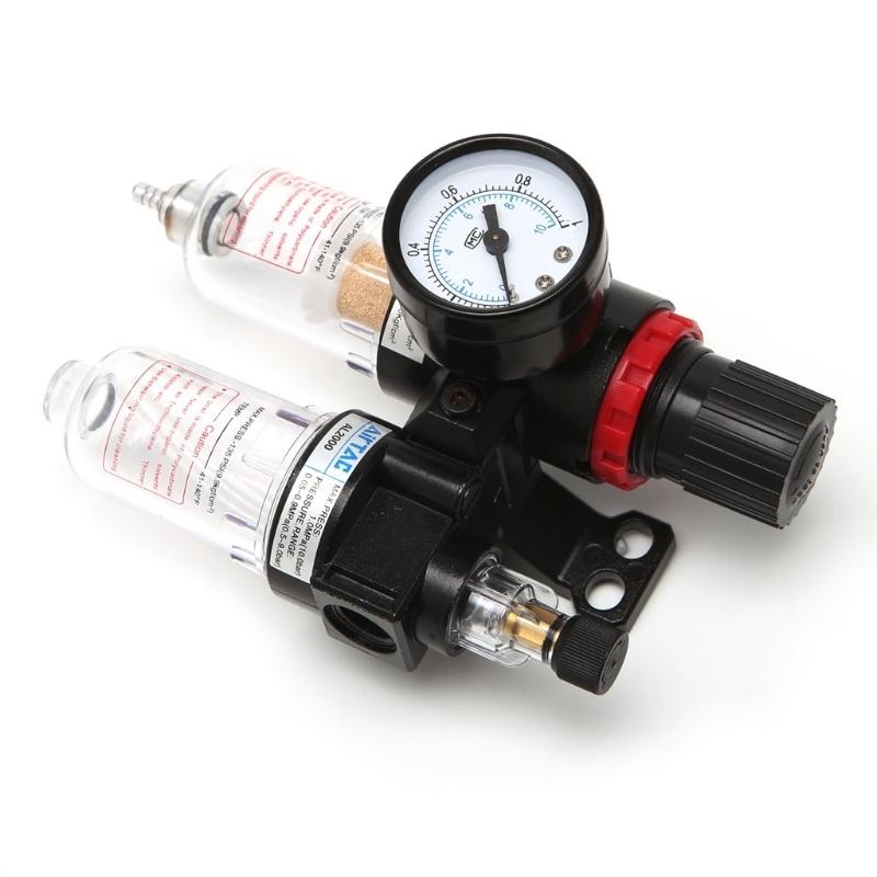 1/4 Pressure Compressor Moisture Trap Oil Separator Tools Air Filter Regulator Lubricator Water