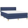 VidaXL Divan Bed with Mattress Blue 140x190 Cm Fabric 3130271