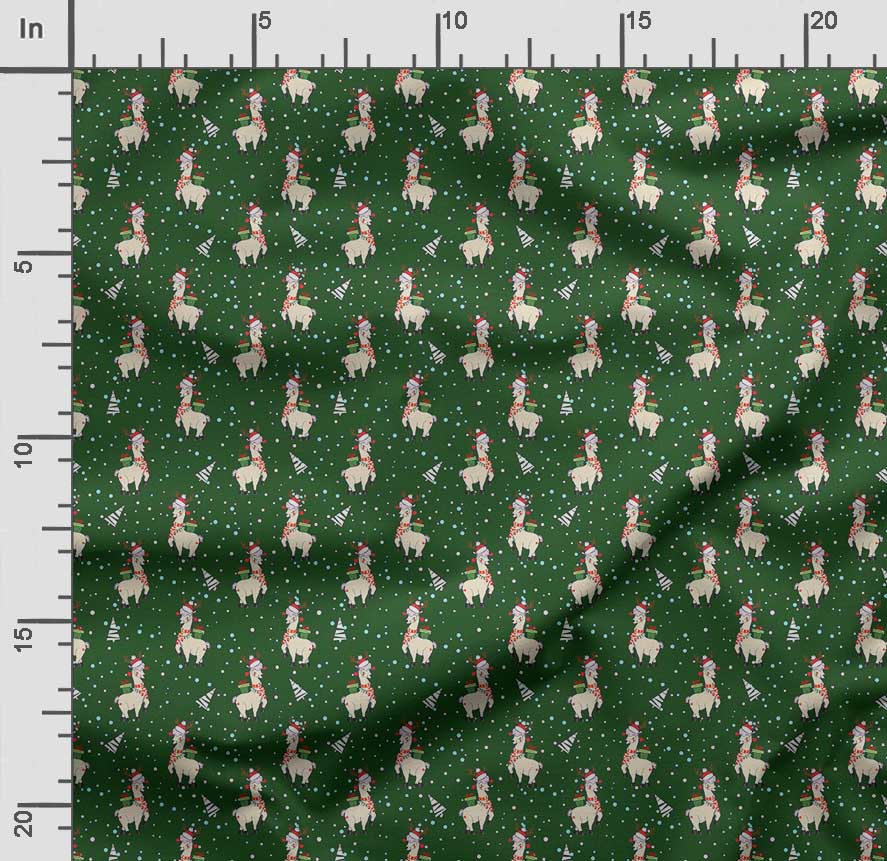 Soimoi Llama Alpaca Print,  Cotton Cambric, Quilting Fabric Sold by The Yard 42 Inch Wide, Medium Weight Cotton Fabric,