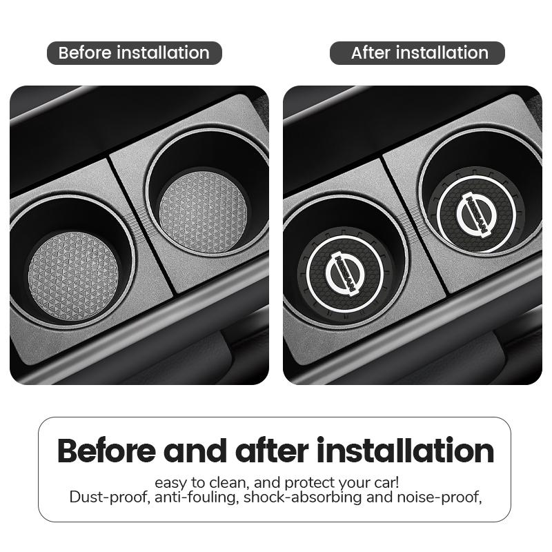 wskpa9 1/2pcs Car Auto Water Cup Slot Non-Slip Mat Accessories For Nissan Nismo Juke Note Versa Almera X-Trail Xterra Qashqai Tiida