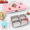 Lunchbox Pojemnik Na Śniadanie Obiad Szczelny Z Przegródkami Różowy