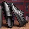 Large Size Leather Shoes Fashion Business Casual Shoes Dress Breathable Leather Shoes Trend One Pedal Leather Shoes Men