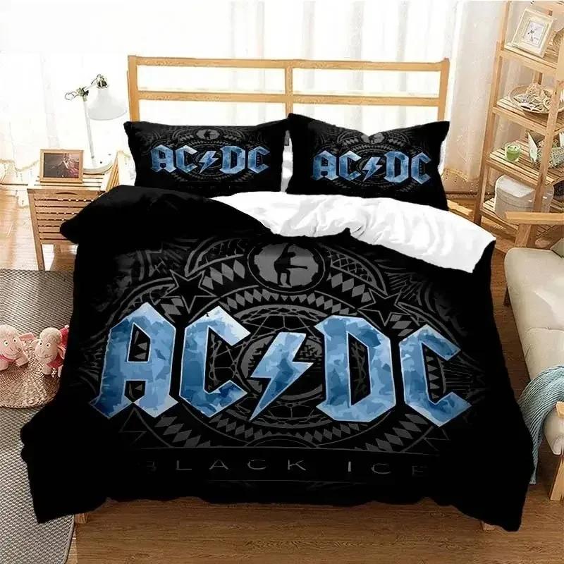 Постельное белье AC/DC Rock Band 3D-принт Комплект пододеяльника Мальчики Девочки Размер Twin Queen Комплект постельного белья Дети Взрослые Мода Дом