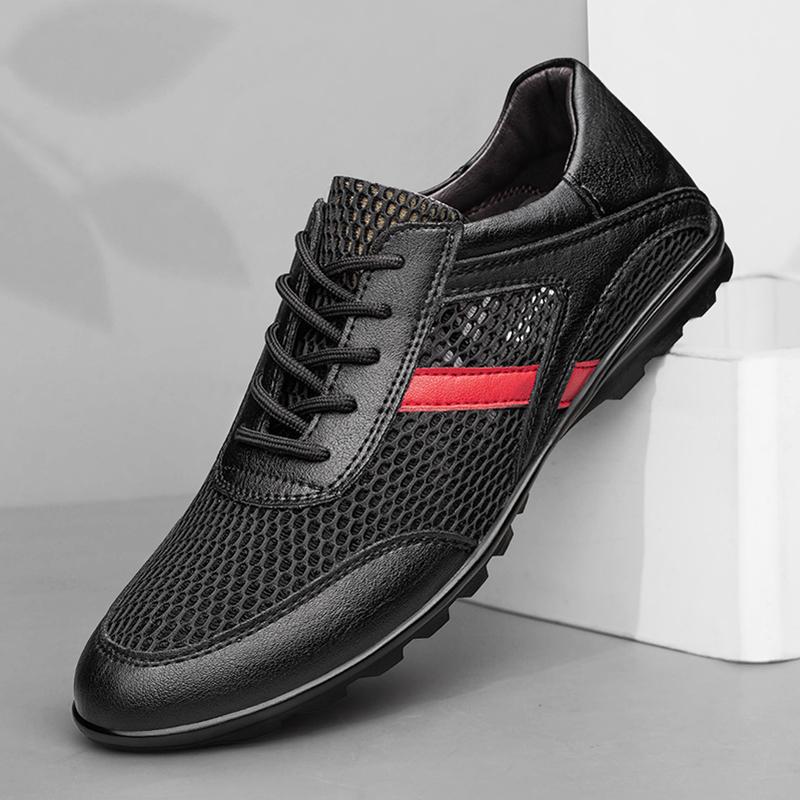 Классическая дышащая повседневная обувь для мужчин, туфли на плоской подошве, мокасины, мужские деловые лоферы, обувь