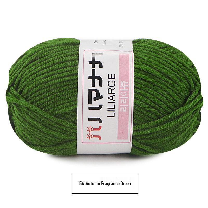 4-Strand Milk Cotton Baby Yarn for Doll, Crochet & Hand Knitting – Korean Infant Children’s Thread