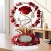 2D Acrylic Ornament Red Rose Pattern Roses Mother Flat Elegant Desk Decora Filial To Mother Gifts A Gift for A Girlfriend