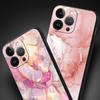 Модный Золотой Розовый Мраморный Чехол Для Телефона Для iPhone 17 16 15 Pro Max 11 12 13 14 7 8 Plus SE 2020 X XR XS Чехол Мягкий Черный