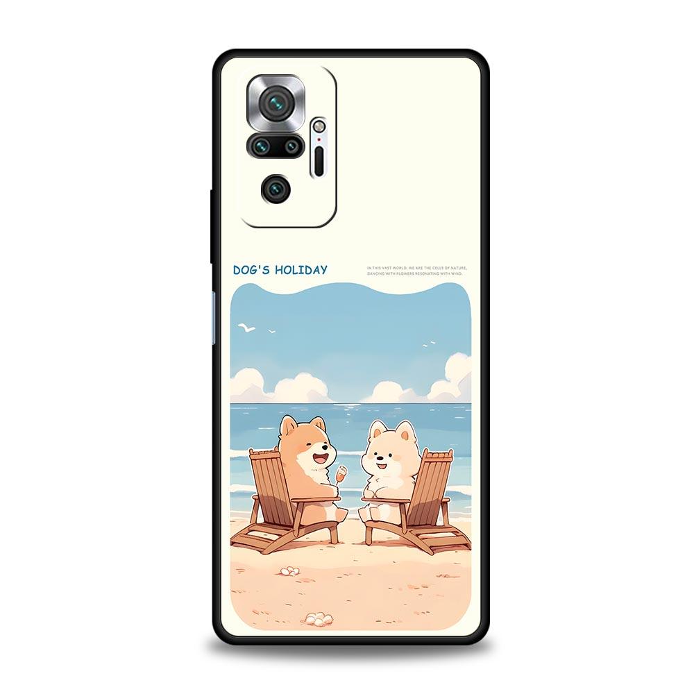 Милый мультяшный пес Морской кролик Чехол для телефона для Xiaomi Redmi Note 15 14 13 12 5G 11 10 Pro Plus 4G 9S 14C 13C 12C 10C Мягкий чехол