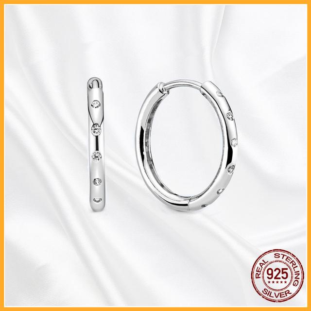 Аутентичные серьги-гвоздики из стерлингового серебра 925 пробы Plata De Ley, модные серьги-гвоздики для женщин, оригинальные сверкающие Pav Day, специальный подарок