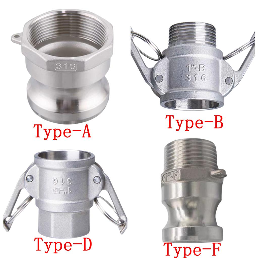 1/2" 3/4" 1" 2" - 4" NPT Внутренняя Наружная Тип A B D F Кулачковый Замок Паз Нержавеющая Сталь 304/316 Соединитель Трубопроводная Арматура Вода Газ Масло