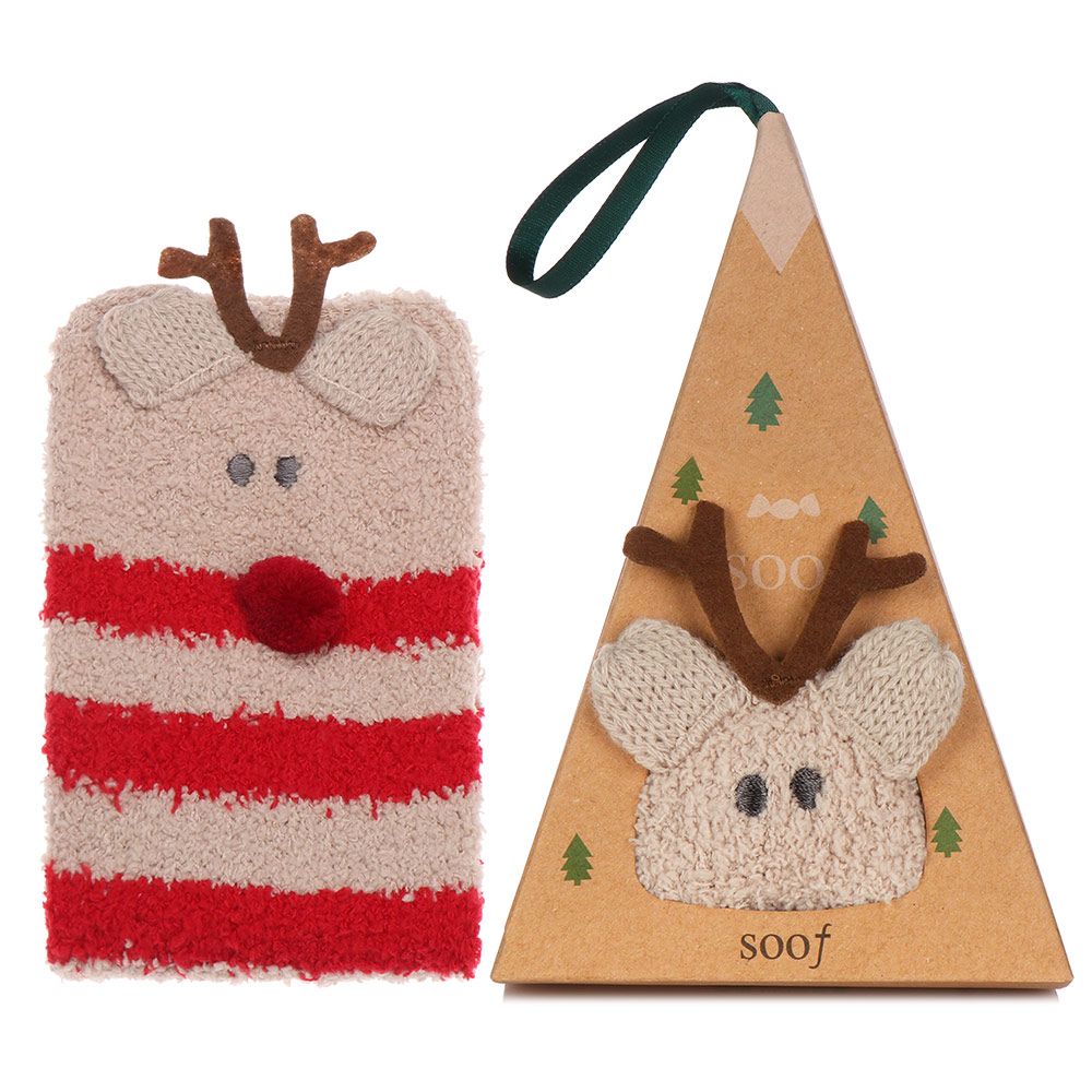 Теплые носки с рисунком животных 3D пушистые коралловые носки для носков рождественские подарочные носки с коробкой