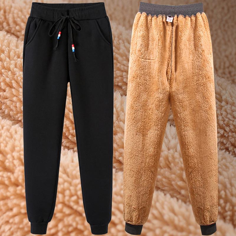 Northeast Women's Plus Size Thick Velvet Cuffed Sweatpants - Fashionable and Versatile for Autumn/Winter