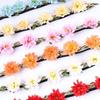 Adjustable Ribbon Floral Wreath Crown Hand Woven Bohemia Garland Headpiece  for Girls Women