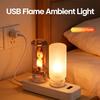 5V USB Светодиодная автомобильная лампа для создания атмосферы Декоративное освещение салона автомобиля Ночник для украшения дома на праздник Имитация динамического пламени