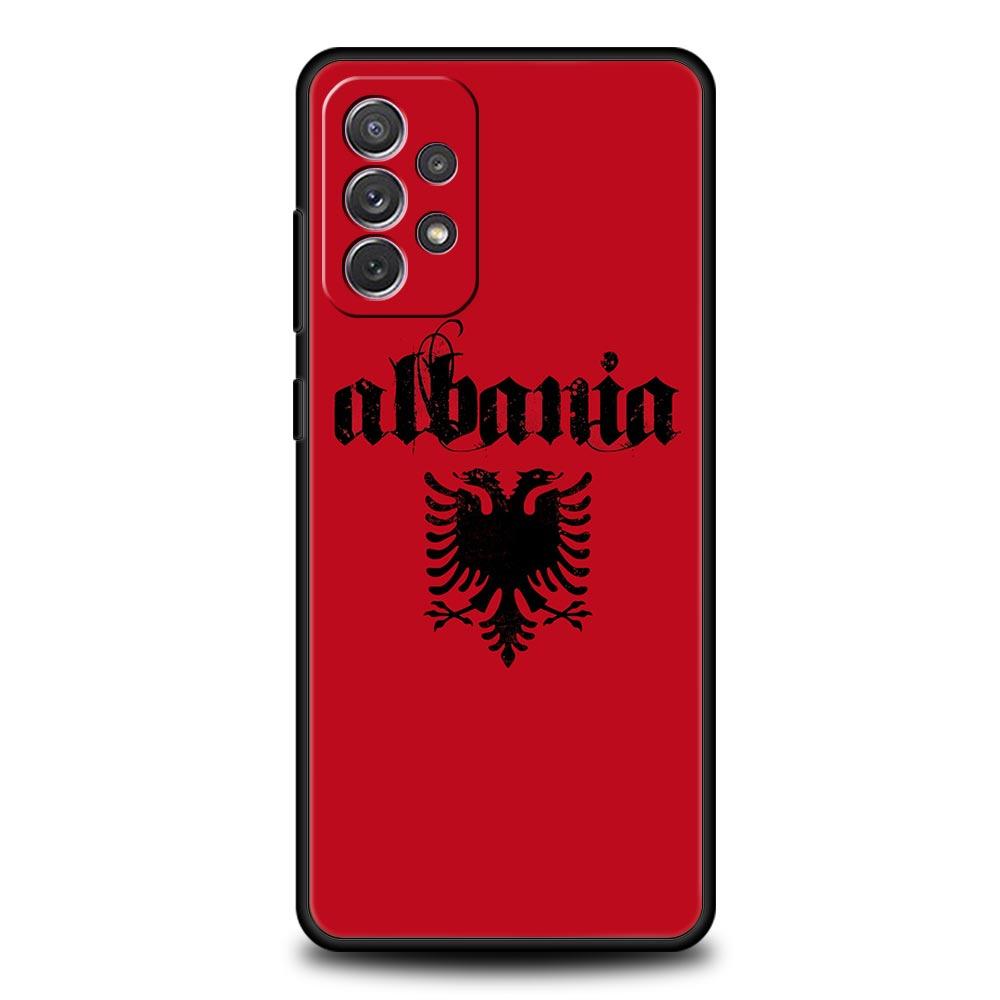 Албания Албанцы Флаг Чехол для телефона Для Samsung Galaxy A13 A51 A71 A41 A31 A21S A11 A03S A12 A32 A52 A22 A23 A33 A53 A73 5G Обложка