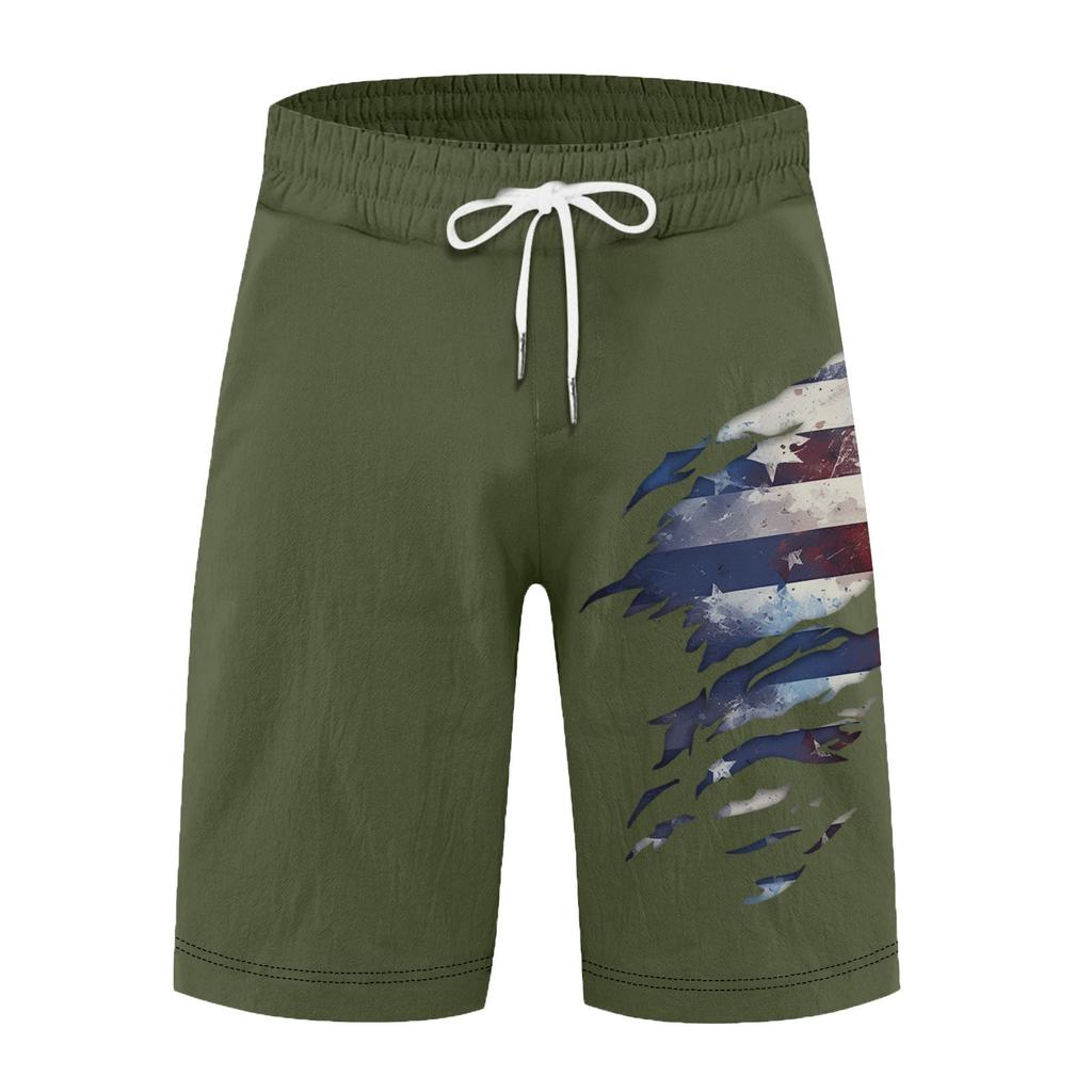 Мужские летние большие повседневные свободные спортивные брюки пляжные шорты