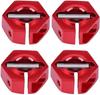 4Pcs 12mm Hex Wheel Hub Adapters – Universal for 1/10 RC Cars HSP Sakura – 5mm Height, Red