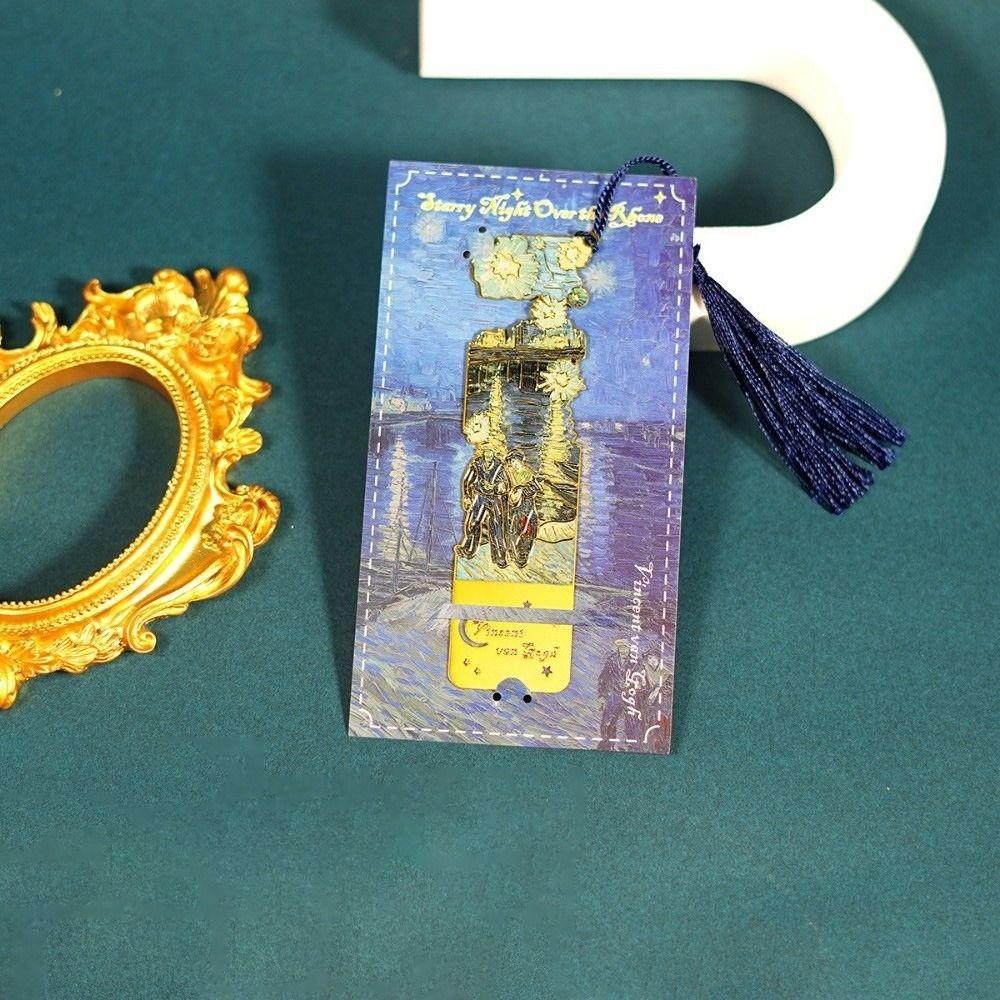 Landscape Flower Hollow Bookmark Exquisite Rectangular Flower Bookmarks Student Reading Stationery