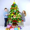 Для DIY елки из фетра для малыша Feltpinetree Xmas со светодиодной гирляндой для детей Подарок Монтессори Декор для дома Принадлежности для вечеринки