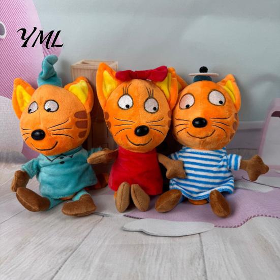 Миниатюрный набор плюшевых персонажей, кукла-котенок из семьи, мягкая набивная игрушка, кукла из мультфильма/аниме для детей, фигурка для ролевых игр, подарок на день рождения, для фанатов, детей