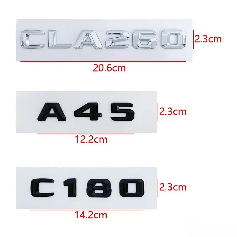 ABS Car Rear Trunk Emblem Sticker Letter Decal for Mercedes benz C63 A45 E320L E350L S400L A220L ML350 GLS450 CLA260 Accessories LZ4