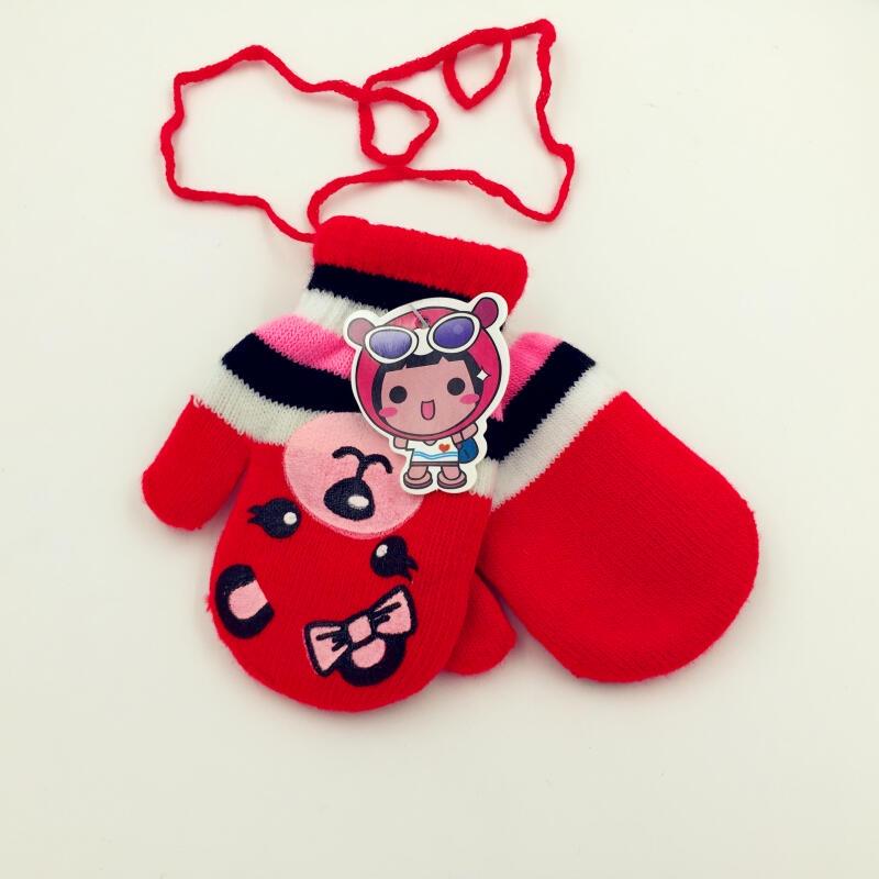 Зимние детские перчатки Dualswish, теплые варежки, детские перчатки с длинными пальцами для детей 2–5 лет, детские перчатки с подвесным воротником