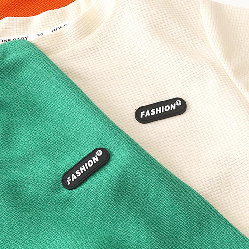 Повседневные детские шорты с коротким рукавом, летняя детская одежда, футболки и штаны для мальчиков и девочек, однотонные спортивные костюмы для детей 1-8 лет