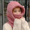 Warm Scarf Girl Beanie Women  Hat Korean Style Beanies Hooded Collar Head Cover Plush Hat