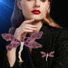 23 Brooches High-End Women'S Exquisite Luxury Two-Color Dragonfly Corsage Trendy Coat Pin Decoration