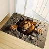 1 шт. 2D Оптическая Иллюзия Лев Коврик для Двери Пробивающий Стену Нескользящий Добро Пожаловать для Помещения Моющийся Домашний Декор Ковры