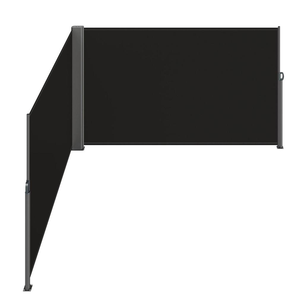 Black Retractable Patio Screen 236 Inch In Length Office Dividers 71Inch In Height Retractable Screen Partition Wall Outdoor Retractable Gate