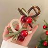 1 шт. женская заколка-клипса вишневого цвета, осенне-зимняя заколка-бант с вишней в лесном стиле для девочки, милая заколка для волос
