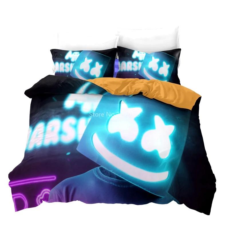 Marshmello Chris Comstock Doctom 3d Bedding Set Printed Duvet Cover Set Pillowcase Twin Full Queen King Bed Linen Set Bedclothes