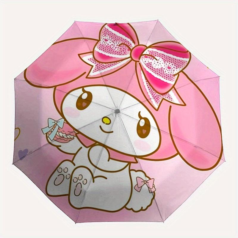 Автоматический складной зонт Sanrio с прочным железным каркасом, портативный компактный дорожный зонт для всесезонного использования, вечеринки028