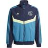 Ajax Amsterdam Series Ss24 Brand Logo Stripe Zipper Sports Long Sleeve Jacket Men Jacket Ink-Blue White IT4210