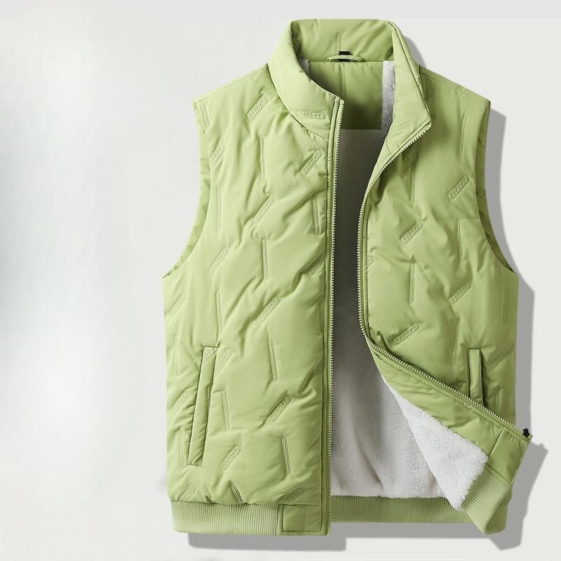 Men's Large-size Down Cotton Vest In Autumn and Winter Warm Vest Plus Velvet Couple's Outfit New Casual Vest Jacket