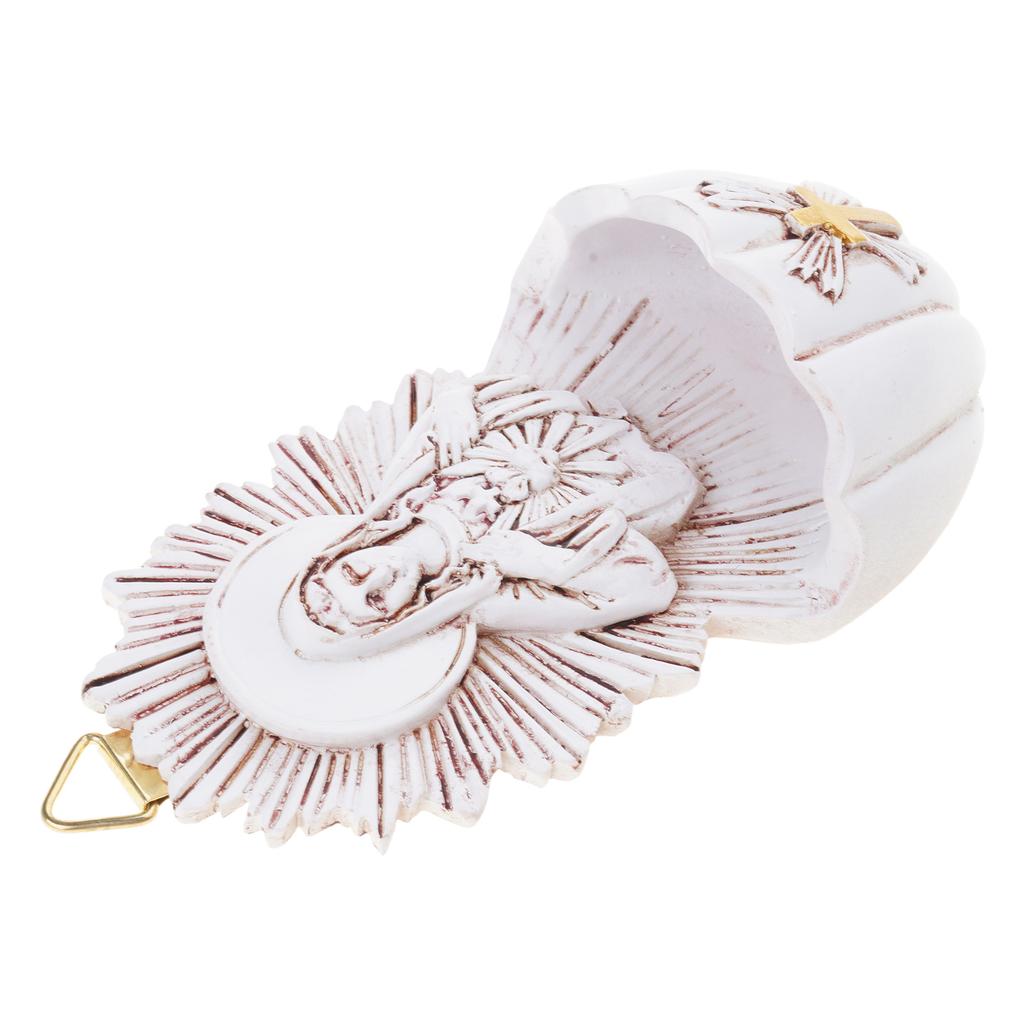 Элегантная настенная чаша для святой воды, ящик-ключница, полимерная скульптура для христианского домашнего декора для прихожей или офиса